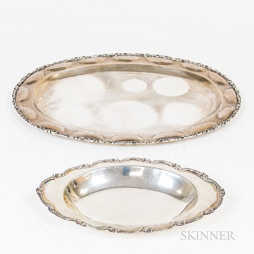 Two South American Sterling Silver Trays