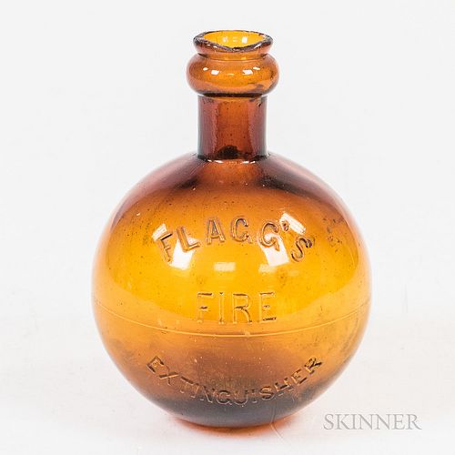 "Flagg's Fire Extinguisher" Amber Glass Bottle