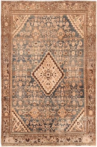 7076 Small Size Antique Persian Malayer Rug. Size: 4 ft x 6 ft 3 in (1.22 m x 1.9 m)