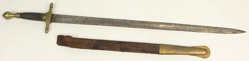 Antique Fighting Short Sword with Stacked Hallmarks.