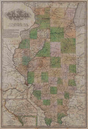 [ILLINOIS -- MAP]. Illinois. Philadelphia: Anthony Finley, 1833.  