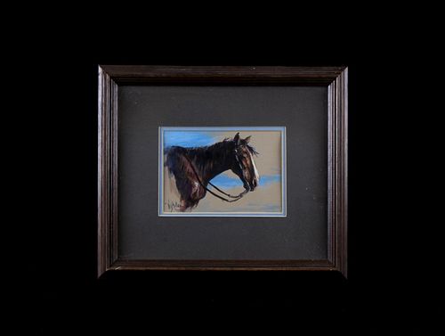 Vel Miller Original Watercolor Horse Portrait 1972