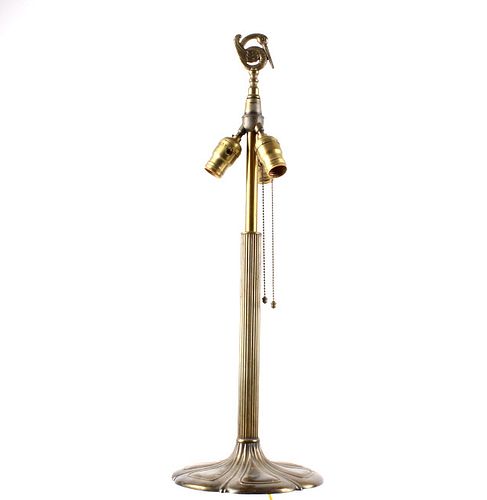 Antique Bradley & Hubbard 3-Bulb Swan Table Lamp