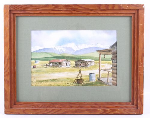 James Haughey Montana Landscape Watercolor Print