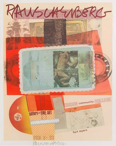 Robert Rauschenberg
(American, 1925-2008)
Edison Community College and Port Arthur, Texas Library (a pair of works)