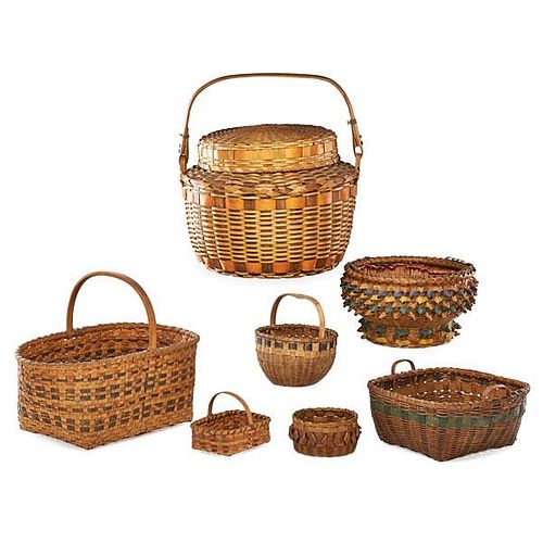 WOODLANDS STYLE AMERICAN INDIAN BASKETS