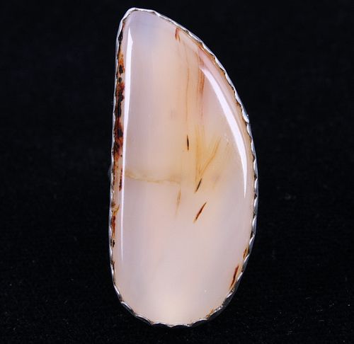 Navajo Montana Agate Sterling Silver Ring