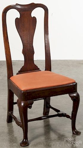 George II yewwood dining chair, ca. 1760.