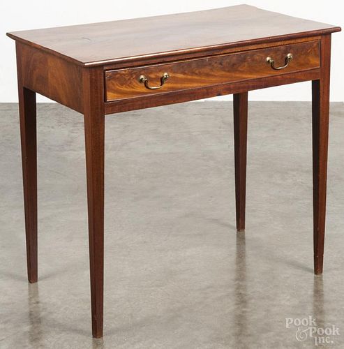 George III mahogany work table, ca. 1800, 28'' h., 30 3/4'' w.