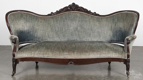 Victorian mahogany sofa, 40 1/2'' h., 84'' w.