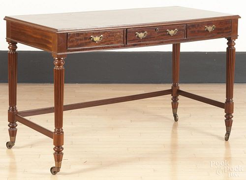Regency style mahogany desk, early 20th c., 32 1/2'' h., 53 3/4'' w., 25 1/2'' d.