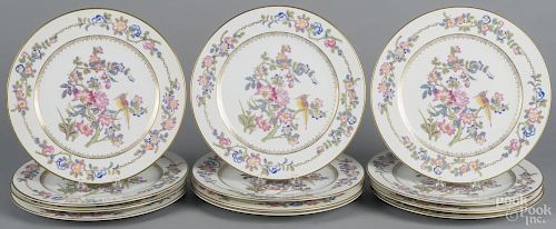 Set of twelve Rosenthal porcelain plates, 20th c., 11'' dia.