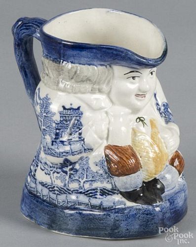 Staffordshire toby pitcher, 19th c., 5 1/2'' h.