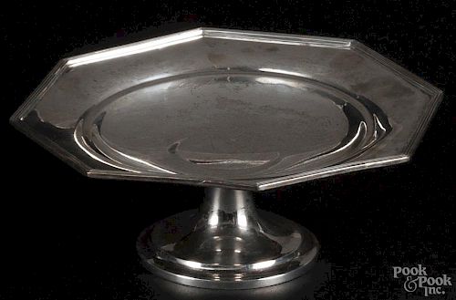 J. E. Caldwell sterling silver compote, 3 3/4'' h., 9'' w., 26.6 ozt.