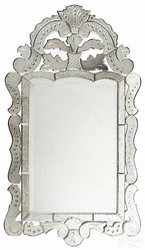Venetian mirror, 20th c., 54'' x 31''.