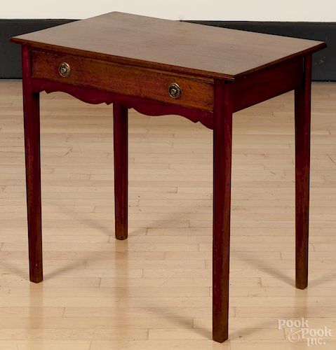 George III mahogany work table, ca. 1790, 28'' h., 29'' w., 18'' d.