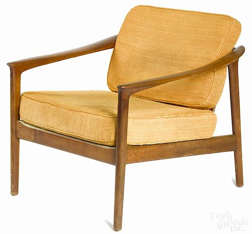 Danish Modern teak lounge chair.