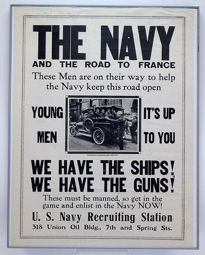 WWI US Navy Military Recruitment Poster