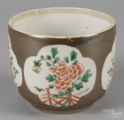 Chinese brownware porcelain bowl, 19th c., 5'' h., 6'' dia.