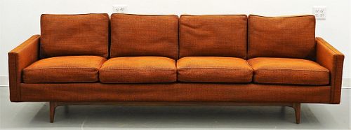 Milo Baughman Thayer Coggin Walnut Couch Sofa
