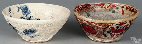 Two Japanese Chawan stoneware bowls, 3'' h., 6 3/4'' dia.