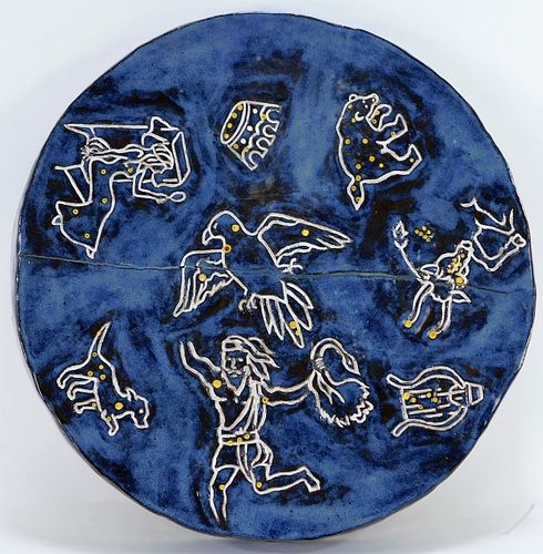 MCM Modern Greek Constellations Art Pottery Plaque