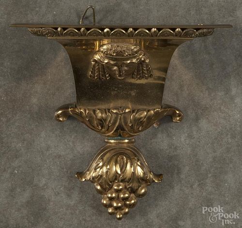 English gilt bronze corbel, 19th c., marked B on back, 7'' h., 7 1/4'' w. Provenance: DeHoogh Gallery