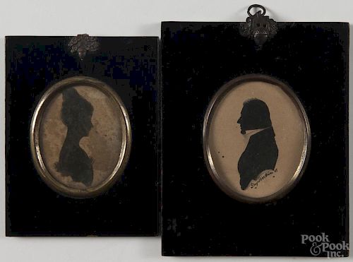 Four English and American miniature silhouettes, late 18th/19th c.