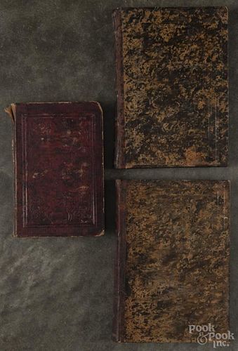 Three antique Hebrew texts, early 20th c. Provenance: DeHoogh Gallery, Philadelphia.