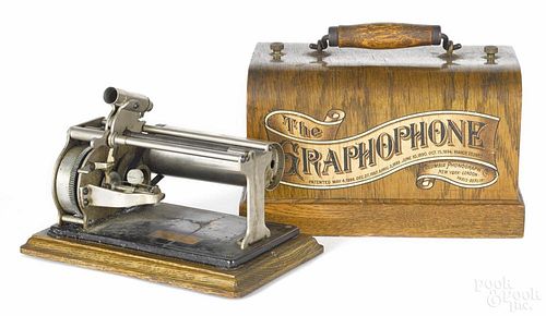 Columbia Phonograph Co. Graphophone, ca. 1910, missing reproducer and horn.
