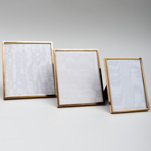 Three Pasque Paris Silver-Gilt Picture Frames