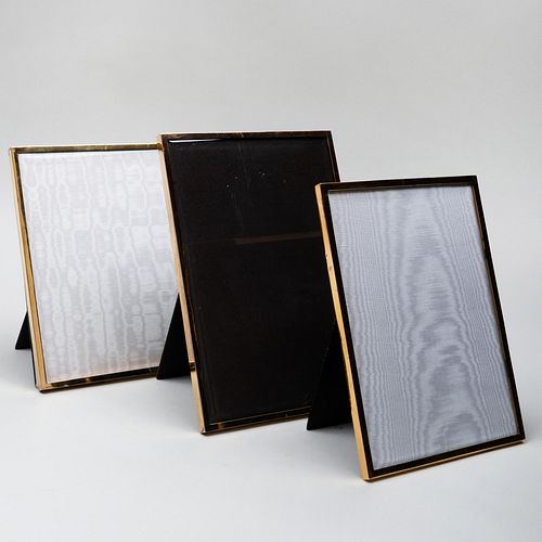 Jean Dinh Van French Silver-Gilt Picture Frame and Two Pasque Paris Silver-Gilt Picture Frames