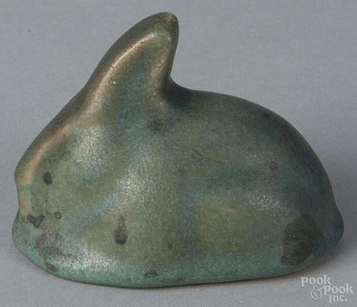 Van Briggle art pottery rabbit, early 20th c., 2 1/2'' h.