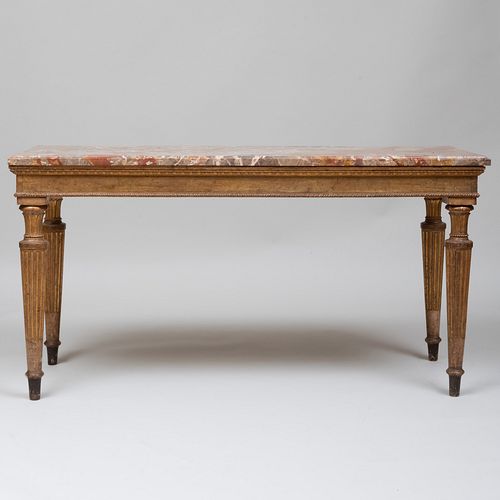 North Italian Neoclassical Style Giltwood Console, Turin