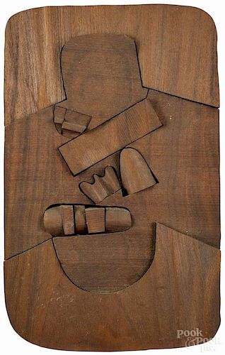 Three Hugh Townley (American 1923-2008), cutout wood sculptures, signed and dated 1979 on verso