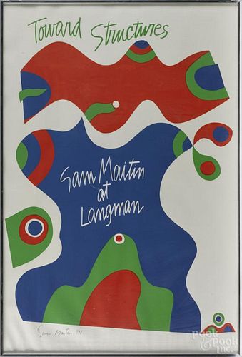 Sam Maitin, limited edition poster, titled Toward Structures, signed and numbered 3/98