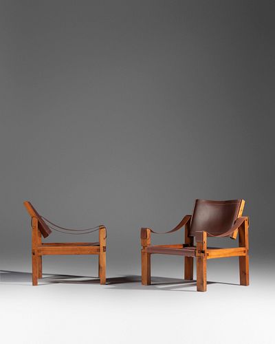 Pierre Chapo
(French, 1927-1987)
Pair of Lounge Chairs, model S10, Meubles Chapo, France