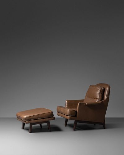 Roger Sprunger 
(American, 1920-2008)
Lounge Chair and Ottoman, model 484,   Dunbar, USA