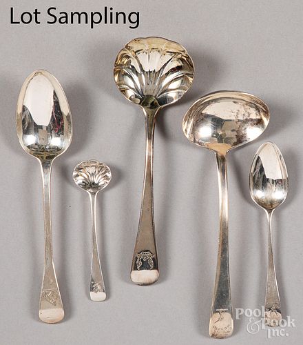 Georgian silver spoons and ladles