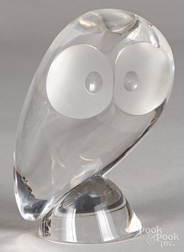Steuben crystal owl