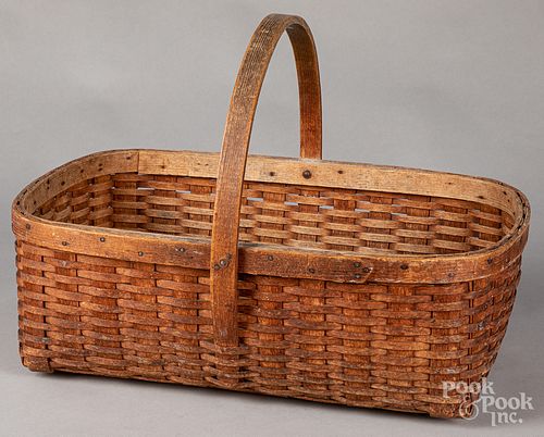 Split oak gathering basket, 19th c.