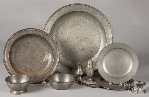 Group of pewter, 18th/19th c.