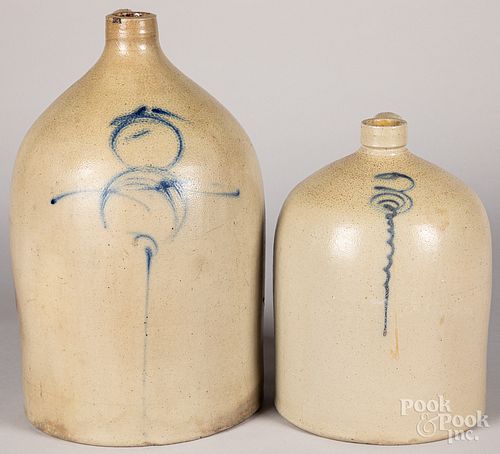 Two large stoneware jugs, 19th c.