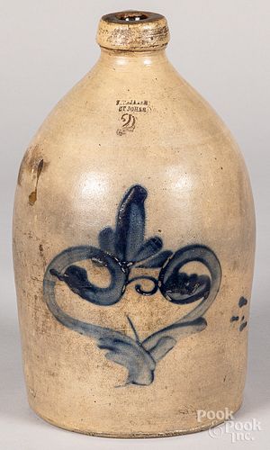 Canadian stoneware jug, 19th c.