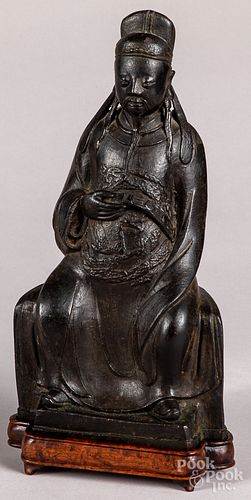 Chinese bronze nobleman, 19th c.