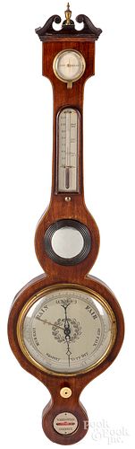 Rosewood banjo barometer, 19th c.