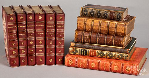 Group of leather bound books