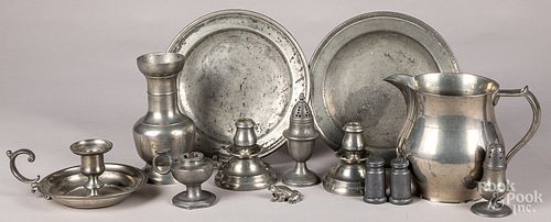 Group of pewter, 19th/20th c.