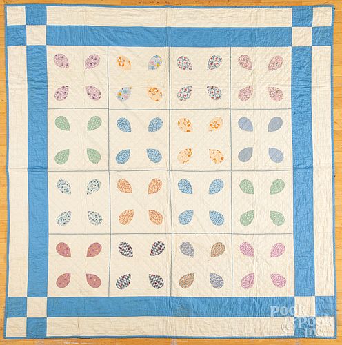 Two pieced and appliqué quilts, early 20th c.