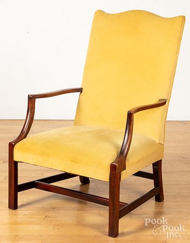 Chippendale mahogany open armchair, late 18th c.
